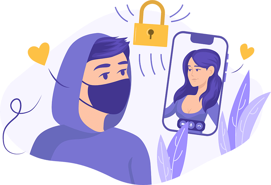 How Camloo video chat works illustration